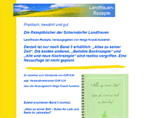Tablet Screenshot of landfrauen-rezeptbuecher.de